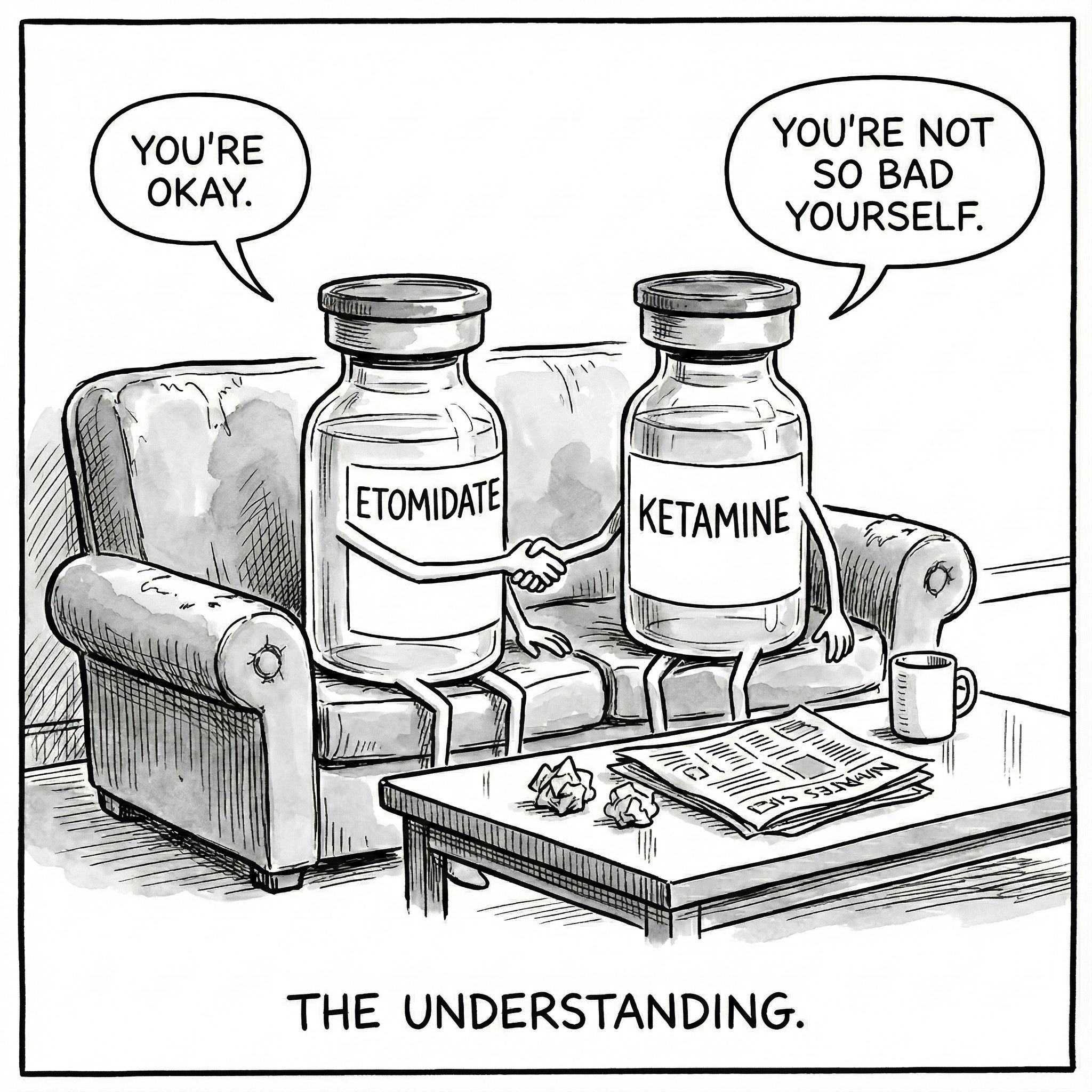 Ketamine vs Etomidate The Final Showdown?