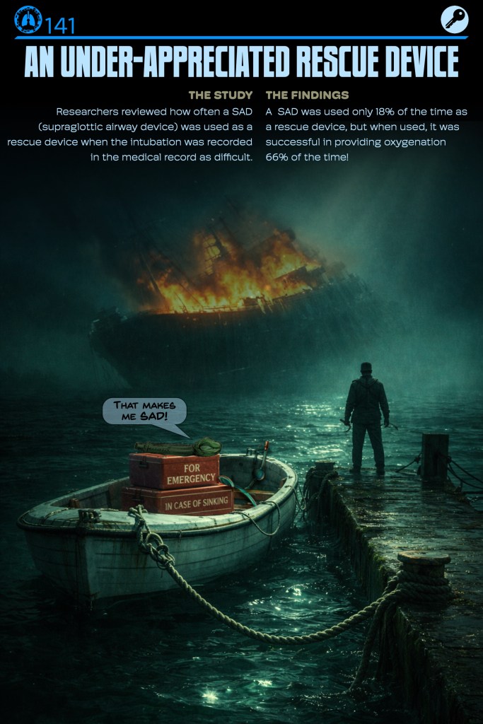 A dark, moody scene with a person standing on a dock looking at a burning ship in the background. A small boat with emergency supplies is in the foreground, and a speech bubble states, 'That makes me SAD!'