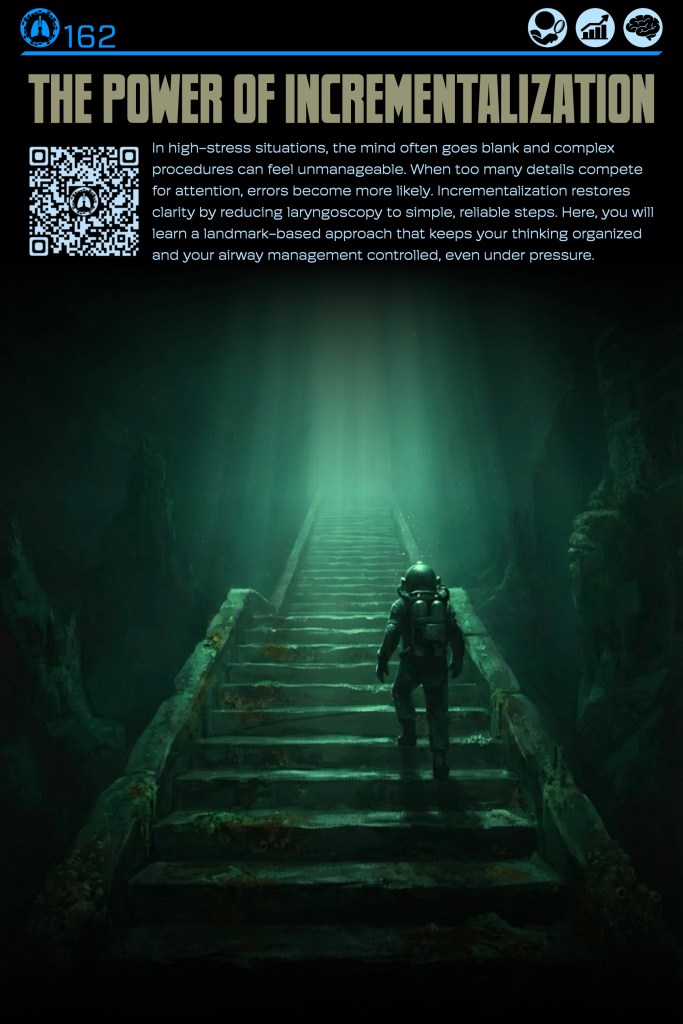 An astronaut in a diving suit ascends a set of weathered stairs illuminated by green light, with an underwater ambiance and hints of marine life surrounding the steps.